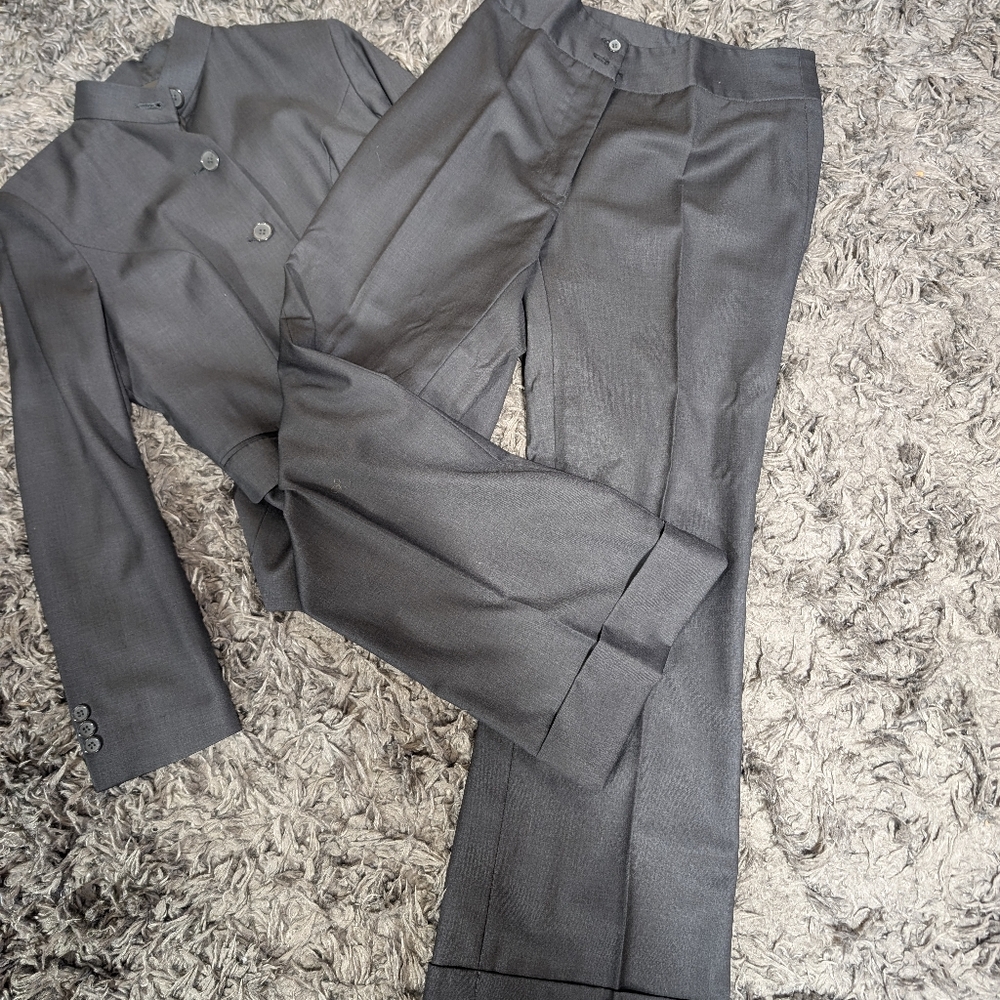 Tailor made Charcoal Grey mandarin style suit